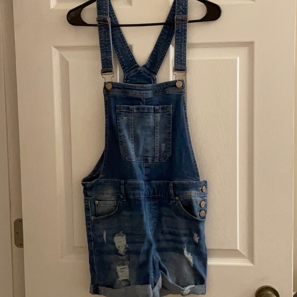 Denim short Overalls, size M, excellent condition